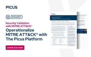 MITRE ATTACK Datasheet | Picus