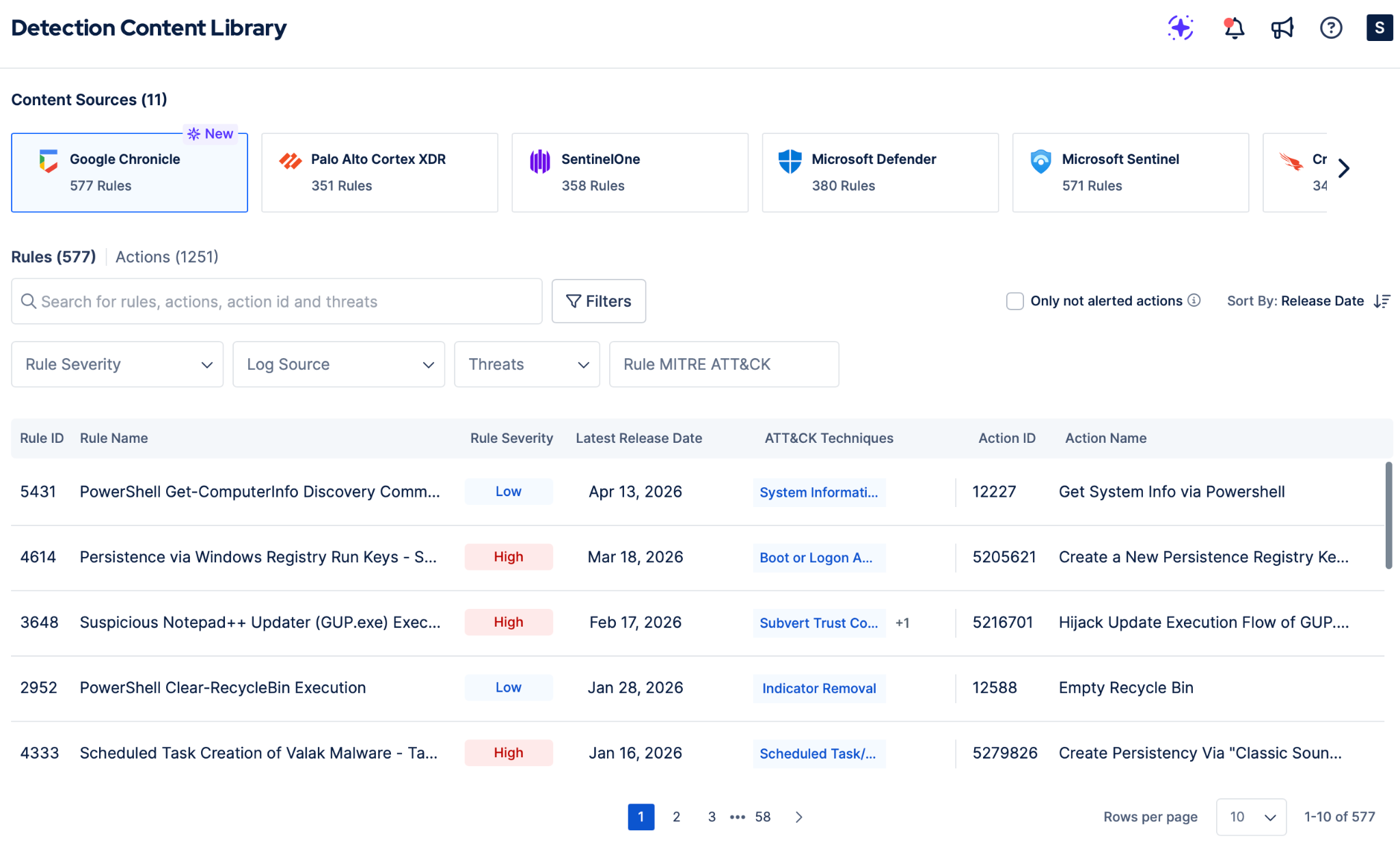 Picus Mitigation Library provides vendor-based detection rules