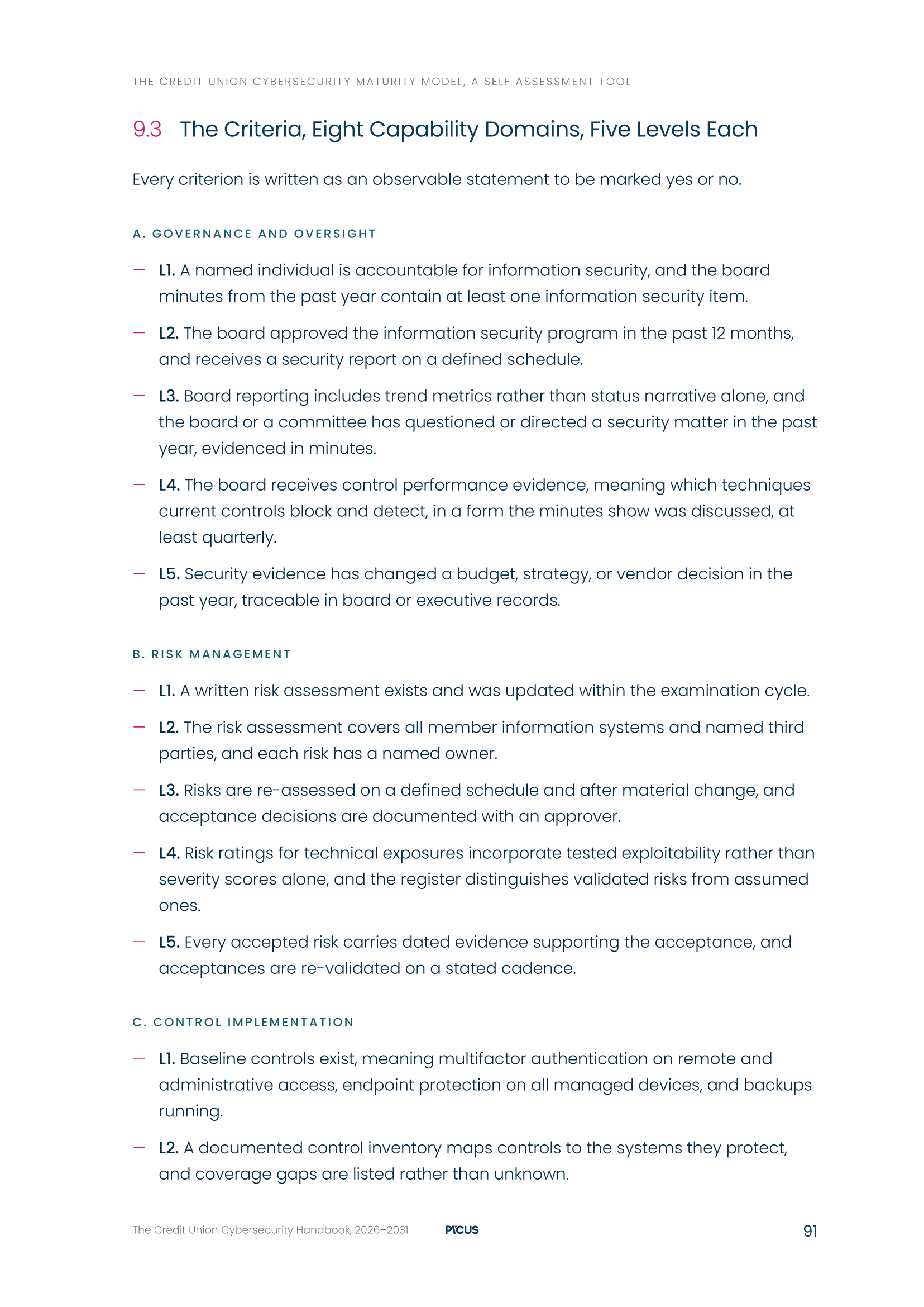 Chapter 9 maturity model preview