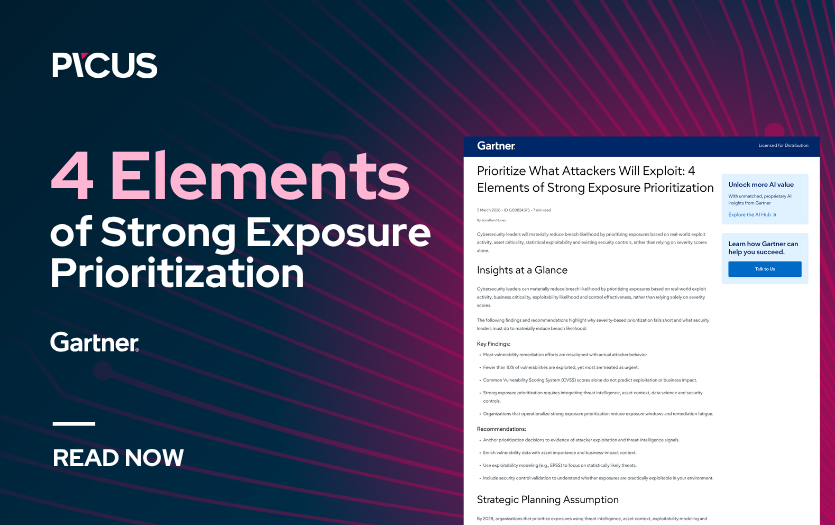 Gartner Report: Prioritize What Attackers Will Exploit: 4 Elements of Strong Exposure Prioritization
